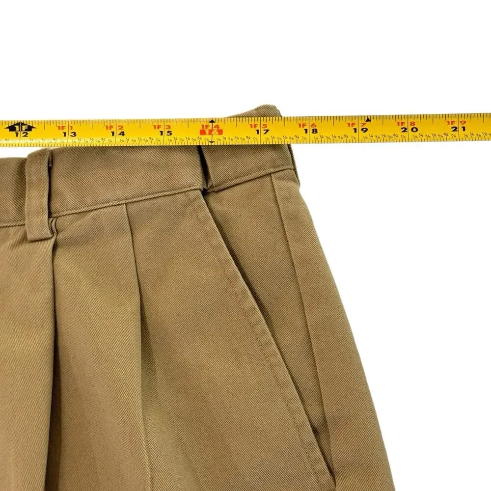 L.L. Bean Comfort Waist Chinos Mens 35x30 Double Pleated Khaki Tan Pants Relaxed - Picture 9 of 11